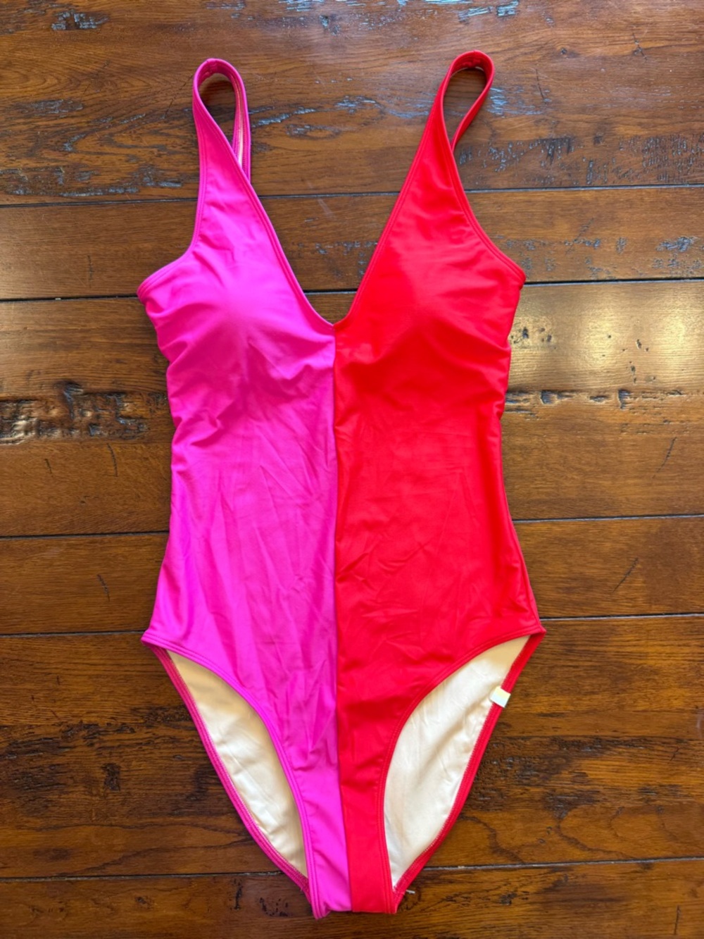 Summersalt The Split Backflip One-Piece Swimsuit | Size 4 | Pink & Red